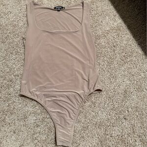 Missguided Nude Beige One-Piece Bodysuit